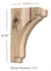 BB-402-M Medium Scalloped Solid Wood Bar Bracket