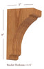 BB-402-S Small Scalloped Solid Wood Bar Bracket