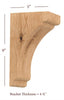 BB-402-S Small Scalloped Solid Wood Bar Bracket
