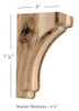 BB-402-XS Extra Small Scalloped Solid Wood Bar Bracket