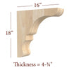 BB-404-HC Large Lexington Range Hood Corbel