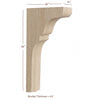 BB-404-TC Lexington Trim to Height Massive Island Corbel or Hood Corbel