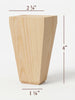 BF225-40 - 4" Tapered Wide Shaker Furniture Foot