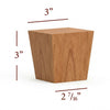 BF802 - Short Four Side Tapered Square Bun Foot