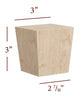 BF802 - Short Four Side Tapered Square Bun Foot