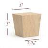 BF802 - Short Four Side Tapered Square Bun Foot