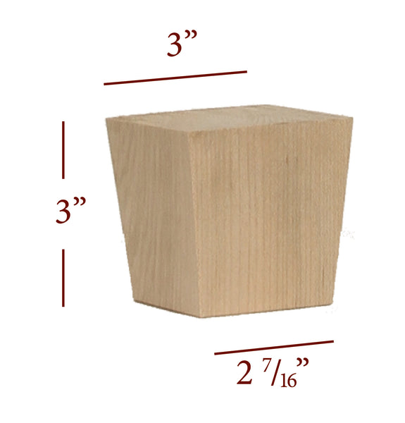 Tall Straight Square Bun Foot