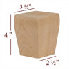 4" Tall Taper Cabinet Foot