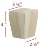4" Tall Taper Cabinet Foot