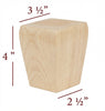 4" Tall Taper Cabinet Foot