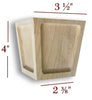 BFS22L - 4" Tall Mission Full Window Cabinet Bun Foot