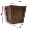 BFS22L - 4" Tall Mission Full Window Cabinet Bun Foot