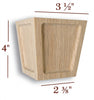 BFS22L - 4" Tall Mission Full Window Cabinet Bun Foot