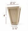 BFS22S - 4" Tall Mission Full Window Cabinet Bun Foot