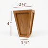 BFS22S - 4" Tall Mission Full Window Cabinet Bun Foot