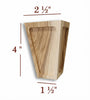 BFS22S - 4" Tall Mission Full Window Cabinet Bun Foot