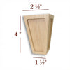 BFS22S - 4" Tall Mission Full Window Cabinet Bun Foot