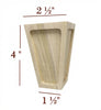 BFS22S - 4" Tall Mission Full Window Cabinet Bun Foot