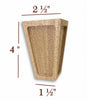 BFS22S - 4" Tall Mission Full Window Cabinet Bun Foot