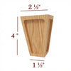 BFS22S - 4" Tall Mission Full Window Cabinet Bun Foot