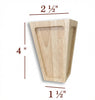 BFS22S - 4" Tall Mission Full Window Cabinet Bun Foot