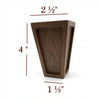 BFS22S - 4" Tall Mission Full Window Cabinet Bun Foot
