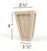 BFS22S - 4" Tall Mission Full Window Cabinet Bun Foot