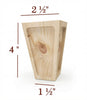 BFS22S - 4" Tall Mission Full Window Cabinet Bun Foot
