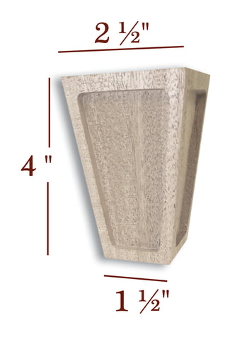 BFS22S - 4" Tall Mission Full Window Cabinet Bun Foot