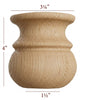 Tulip Traditional Small Georgian Cabinet Bun Foot