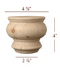 4" Cavetto Bun Foot Large