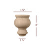 4" Cavetto Bun Foot Small