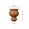 4" Cavetto Bun Foot Small