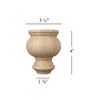 4" Cavetto Bun Foot Small