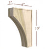 CBL-004-M Medium Transitional Full Window Kitchen Mission Corbel