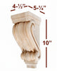CBL-PT1 Small Traditional Carved Scroll Corbel