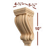 CBL-PT1 Small Traditional Carved Scroll Corbel