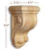 CBL-WC13 Small Carved Traditional Corbel