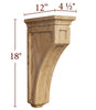 CBL-WC22-XL Extra Large Mission Recessed Window Hood Corbel