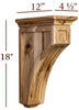 CBL-WC22-XL Extra Large Mission Recessed Window Hood Corbel