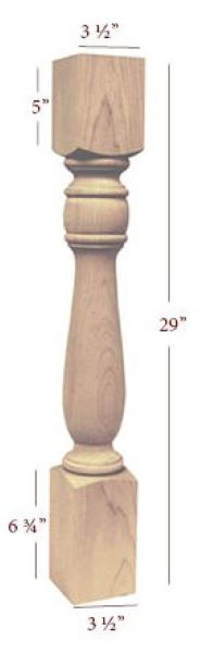 FL10350-29P - Dellinger Dining Table Leg