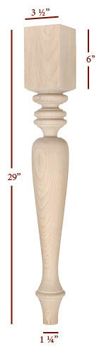 FL11350-29P - Monte Cristo Dining Table Leg