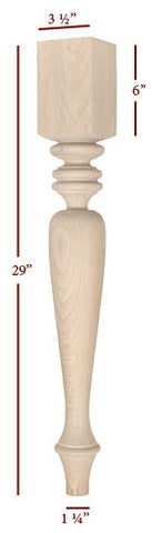 FL11350-18P - Monte Cristo Coffee Table Leg