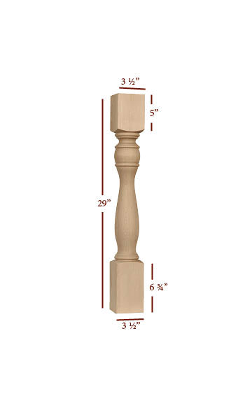 FL20350-29P - Santa Fe Dining Table leg