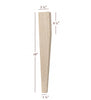 Two Sided Taper Coffee Table Leg