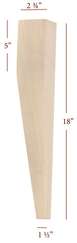 Large Two Sided Taper Coffee Table Leg
