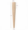 Large Four Sided Taper Dining Leg