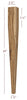 Large Four Sided Taper Dining Leg