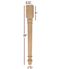 Slender Lincoln Plain Dining Furniture Leg