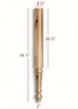 HB6225-34.5 Lincoln Traditional Slender Plain Round Vanity Leg